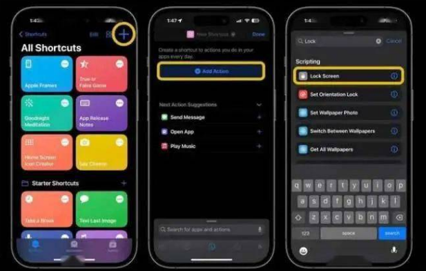 坦洲镇苹果14锁屏维修店分享iPhone14升级iOS16.4后如何创建锁屏快捷方式 